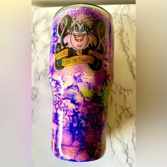 Ozark Trail Stainless Steel Tumbler 30 Ounce Disney’s Ursula Customized Design - Picture 5 of 7